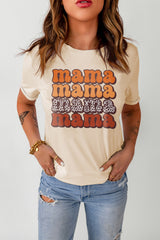 MAMA Graphic Cuffed Sleeve Tee - SHE BADDY© ONLINE WOMEN FASHION & CLOTHING STORE