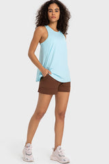 Elastic Waist Sports Shorts with Pockets - SHE BADDY© ONLINE WOMEN FASHION & CLOTHING STORE