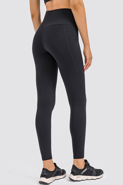 High Rise Yoga Leggings with Side Pocket - SHE BADDY© ONLINE WOMEN FASHION & CLOTHING STORE