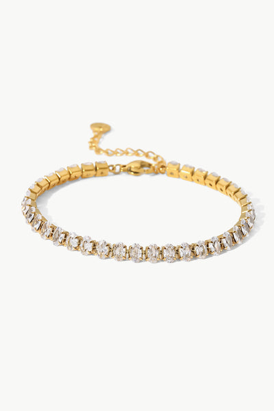 Inlaid Zircon 18K Gold Plated Bracelet - SHE BADDY© ONLINE WOMEN FASHION & CLOTHING STORE