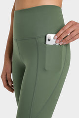High Waist Ankle-Length Yoga Leggings with Pockets - SHE BADDY© ONLINE WOMEN FASHION & CLOTHING STORE