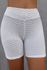 Textured High Waisted Biker Shorts - SHE BADDY© ONLINE WOMEN FASHION & CLOTHING STORE