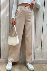 Center Seam Wide Leg Pants - SHE BADDY© ONLINE WOMEN FASHION & CLOTHING STORE