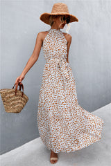 Printed Sleeveless Tie Waist Maxi Dress - SHE BADDY© ONLINE WOMEN FASHION & CLOTHING STORE