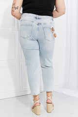 Vervet by Flying Monkey Stand Out Full Size Distressed Cropped Jeans - SHE BADDY© ONLINE WOMEN FASHION & CLOTHING STORE
