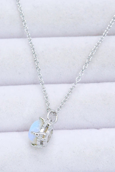 Natural 4-Prong Pendant Moonstone Necklace - SHE BADDY© ONLINE WOMEN FASHION & CLOTHING STORE