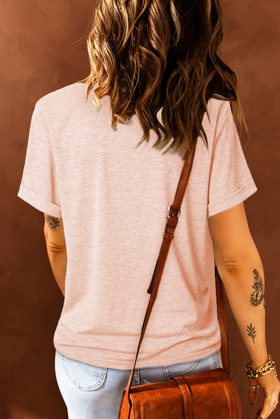 Easter Rabbit Graphic Round Neck Tee Shirt - SHE BADDY© ONLINE WOMEN FASHION & CLOTHING STORE