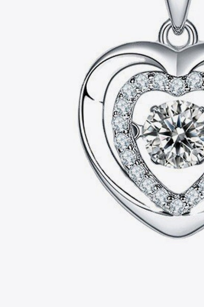 Moissanite Heart Pendant Necklace - SHE BADDY© ONLINE WOMEN FASHION & CLOTHING STORE