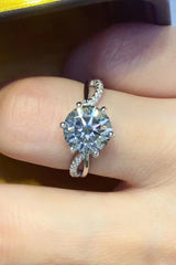 2 Carat Moissanite Ring in Smokey Gray - SHE BADDY© ONLINE WOMEN FASHION & CLOTHING STORE