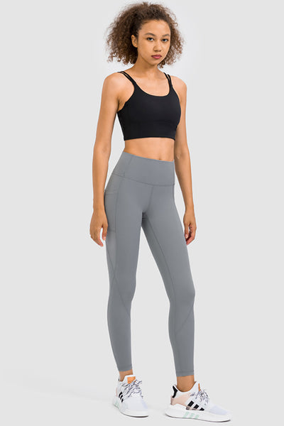 High Rise Yoga Leggings with Side Pocket - SHE BADDY© ONLINE WOMEN FASHION & CLOTHING STORE