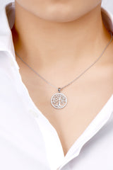 925 Sterling Silver Moissanite Tree Pendant Necklace - SHE BADDY© ONLINE WOMEN FASHION & CLOTHING STORE