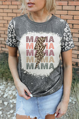 MAMA Leopard Lightning Graphic T-Shirt - SHE BADDY© ONLINE WOMEN FASHION & CLOTHING STORE