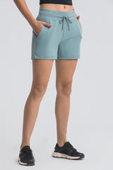 Waist Tie Active Shorts - SHE BADDY© ONLINE WOMEN FASHION & CLOTHING STORE