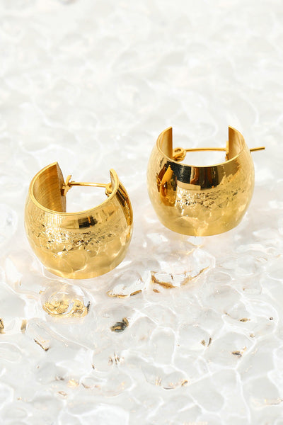 18K Gold Plated C-Hoop Earrings - SHE BADDY© ONLINE WOMEN FASHION & CLOTHING STORE