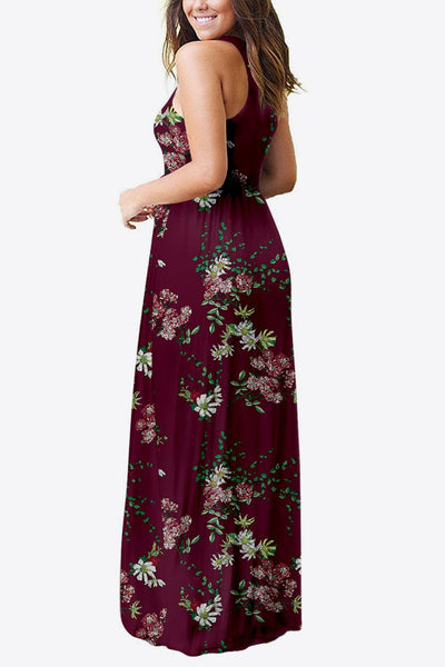 Empire Waist Sleeveless Dress with Pockets - SHE BADDY© ONLINE WOMEN FASHION & CLOTHING STORE