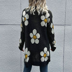 Floral Button Down Longline Cardigan - SHE BADDY© ONLINE WOMEN FASHION & CLOTHING STORE