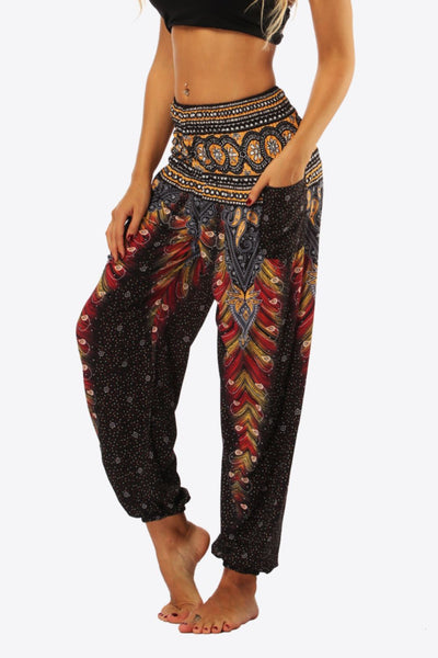 Printed Pants with Pockets - SHE BADDY© ONLINE WOMEN FASHION & CLOTHING STORE