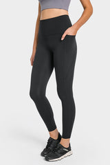 High Waist Ankle-Length Yoga Leggings with Pockets - SHE BADDY© ONLINE WOMEN FASHION & CLOTHING STORE