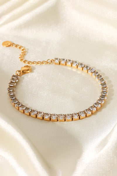 Inlaid Zircon 18K Gold Plated Bracelet - SHE BADDY© ONLINE WOMEN FASHION & CLOTHING STORE