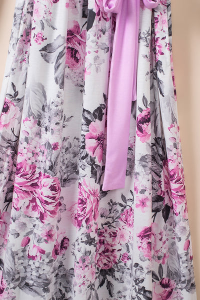 Belted Mixed Print Long Sleeve Dress - SHE BADDY© ONLINE WOMEN FASHION & CLOTHING STORE