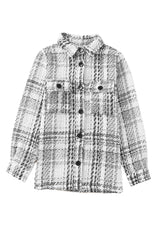 Plaid Pocketed Long Sleeve Shirt Jacket - SHE BADDY© ONLINE WOMEN FASHION & CLOTHING STORE