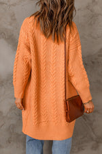 Cable-Knit Open Front Sweater Cardigan - SHE BADDY© ONLINE WOMEN FASHION & CLOTHING STORE