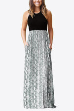 Empire Waist Sleeveless Dress with Pockets - SHE BADDY© ONLINE WOMEN FASHION & CLOTHING STORE