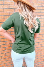 Graphic Round Neck Pocket Tee - SHE BADDY© ONLINE WOMEN FASHION & CLOTHING STORE