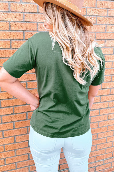 Graphic Round Neck Pocket Tee - SHE BADDY© ONLINE WOMEN FASHION & CLOTHING STORE
