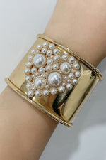 Heart Pearl Open Bracelet - SHE BADDY© ONLINE WOMEN FASHION & CLOTHING STORE