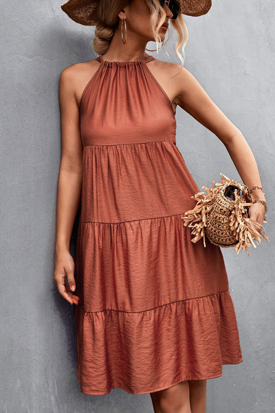 Grecian Tiered Sleeveless Dress - SHE BADDY© ONLINE WOMEN FASHION & CLOTHING STORE