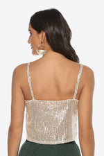 Sequin Cropped Cami - SHE BADDY© ONLINE WOMEN FASHION & CLOTHING STORE