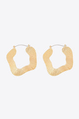 Ribbed Alloy Earrings - SHE BADDY© ONLINE WOMEN FASHION & CLOTHING STORE