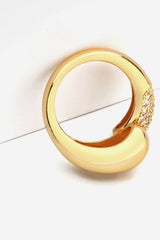 Crystal Polished Bypass Ring - SHE BADDY© ONLINE WOMEN FASHION & CLOTHING STORE