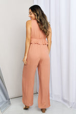 Gilli Sleeveless Wide Leg Peplum Jumpsuit - SHE BADDY© ONLINE WOMEN FASHION & CLOTHING STORE