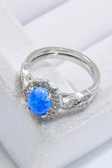 2-Piece 925 Sterling Silver Opal Ring Set - SHE BADDY© ONLINE WOMEN FASHION & CLOTHING STORE