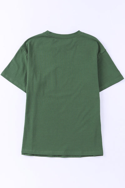 Graphic Round Neck Pocket Tee - SHE BADDY© ONLINE WOMEN FASHION & CLOTHING STORE