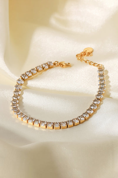 Inlaid Zircon 18K Gold Plated Bracelet - SHE BADDY© ONLINE WOMEN FASHION & CLOTHING STORE