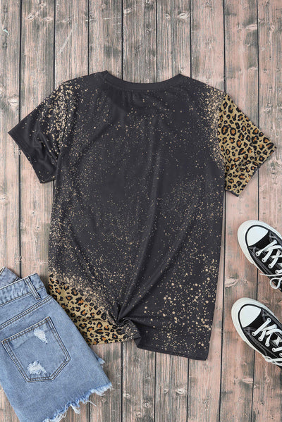 Slogan Graphic Leopard Tee Shirt - SHE BADDY© ONLINE WOMEN FASHION & CLOTHING STORE