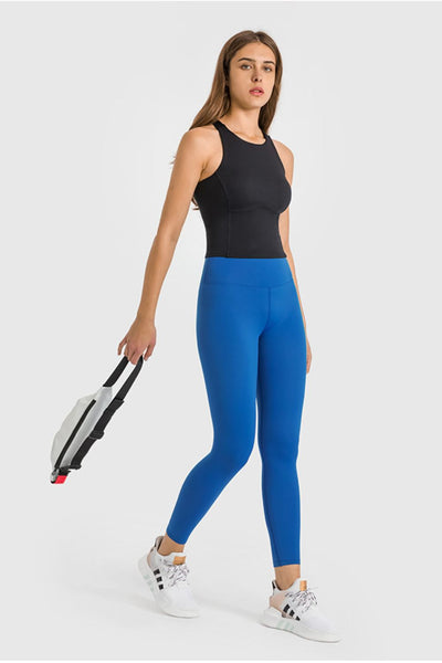 High Waist Ankle-Length Yoga Leggings - SHE BADDY© ONLINE WOMEN FASHION & CLOTHING STORE