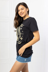 mineB Full Size Rock & Roll Graphic Tee - SHE BADDY© ONLINE WOMEN FASHION & CLOTHING STORE