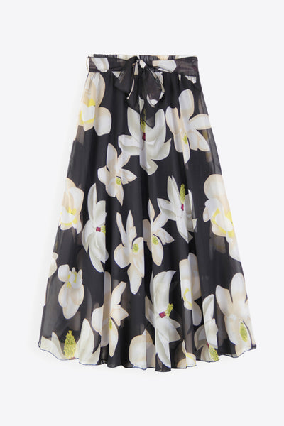 Full Size Floral Tie-Waist Skirt - SHE BADDY© ONLINE WOMEN FASHION & CLOTHING STORE