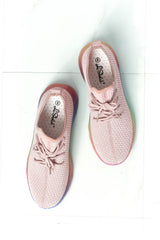 La Sheelah Runner's Delight Color Block Lace-Up Sneaker in Mauve - SHE BADDY© ONLINE WOMEN FASHION & CLOTHING STORE