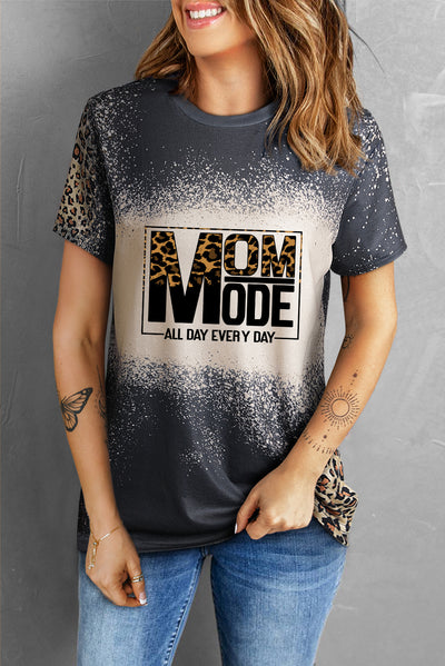 Graphic Leopard Round Neck Tee Shirt - SHE BADDY© ONLINE WOMEN FASHION & CLOTHING STORE