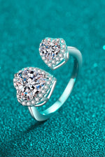Heart-Shape Moissanite Open Ring - SHE BADDY© ONLINE WOMEN FASHION & CLOTHING STORE