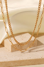 18K Gold Plated Layered Chain Necklace - SHE BADDY© ONLINE WOMEN FASHION & CLOTHING STORE