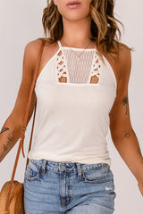 Crisscross Cutout Racerback Cami - SHE BADDY© ONLINE WOMEN FASHION & CLOTHING STORE