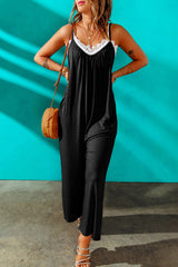 Full Size Spaghetti Strap Wide Leg Jumpsuit - SHE BADDY© ONLINE WOMEN FASHION & CLOTHING STORE