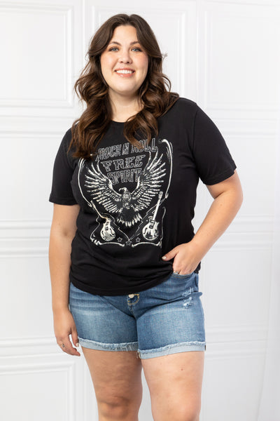 mineB Full Size Free Spirit Graphic Tee - SHE BADDY© ONLINE WOMEN FASHION & CLOTHING STORE