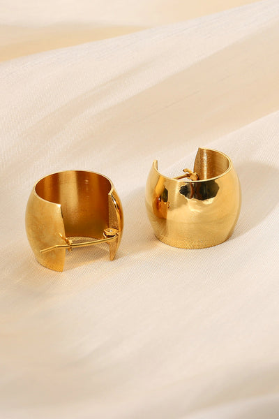 18K Gold Plated C-Hoop Earrings - SHE BADDY© ONLINE WOMEN FASHION & CLOTHING STORE